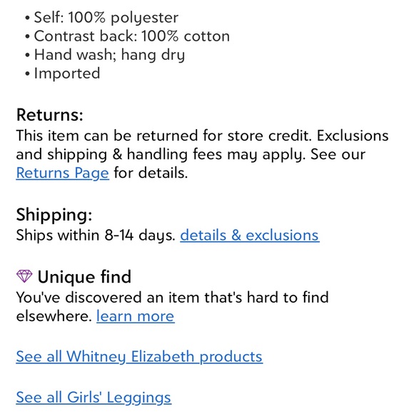 Metallic girls pants size 10 - Picture 3 of 4